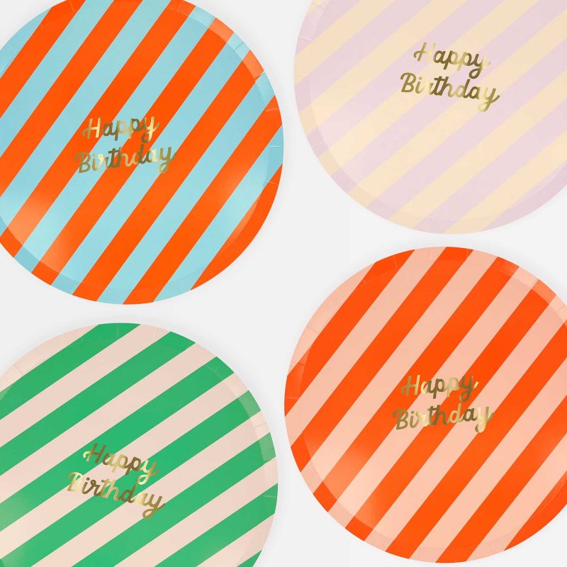 15d127c3meri meri 01 stripe happy birthday dinner plates 158995