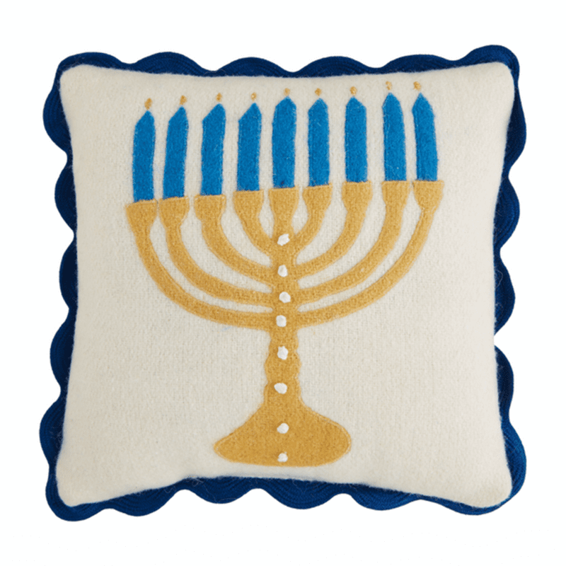 6a444878mud pie menorah mini felt pillow 162328