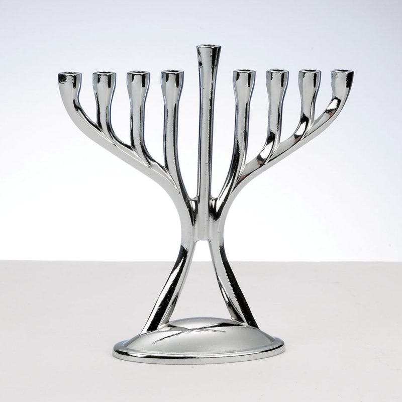 6b35938frite lite silvertone mini modern menorah