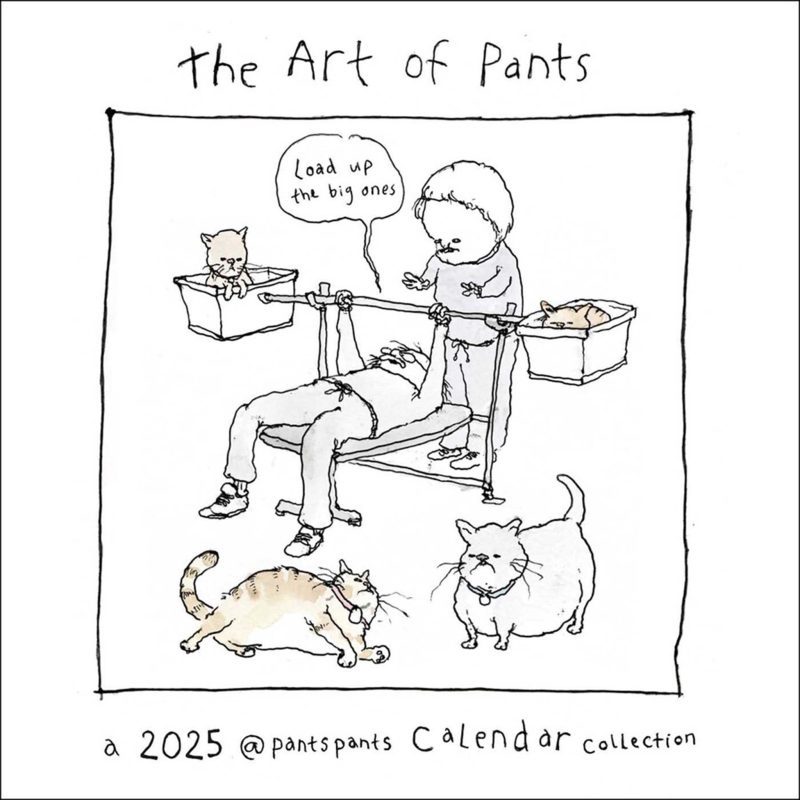 9cc10293simon schuster 01 the art of pants 2025 wall calendar 9781524893217