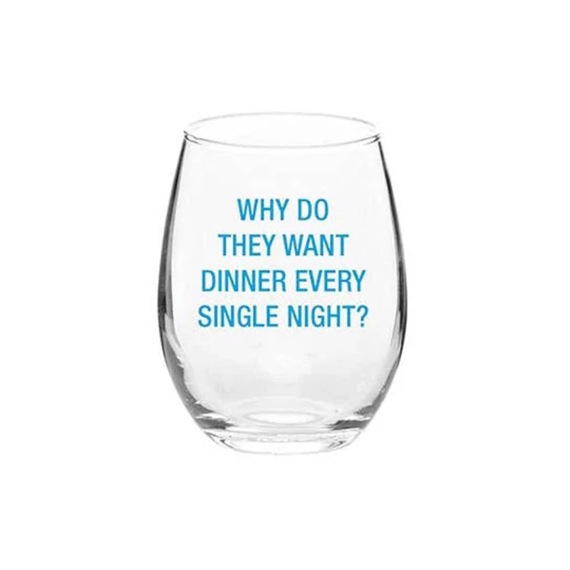 about face designs why do they want dinner every single night clear stemless glass