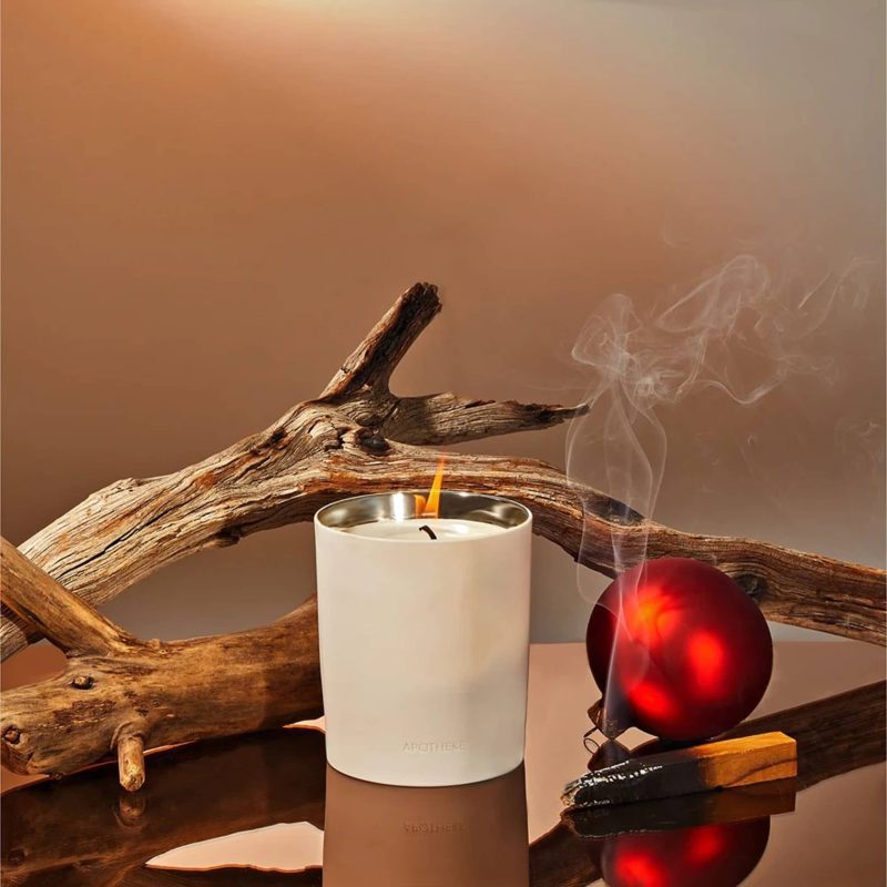 apotheke AP01 FW 24 firewood scented limited edition ceramic soy blend candle lifestyle