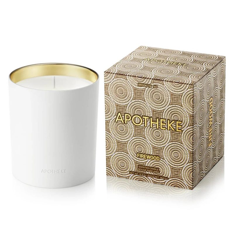 apotheke AP01 FW 24 firewood scented limited edition ceramic soy blend candle with gift