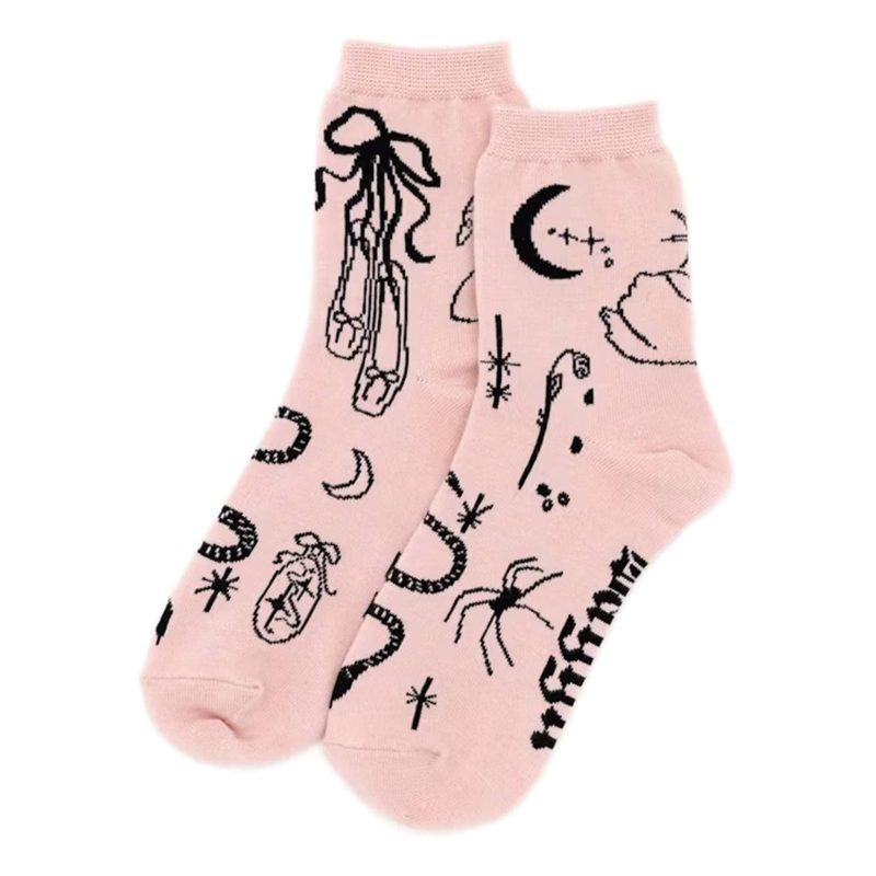 baggu ballet icons bamboo rayon unisex crew socks flat bb98fc16 f0c4 4fac b163 4564be96c54d