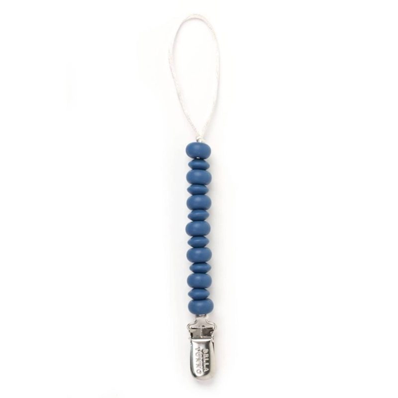 bella tunno GBP74 navy blue baby pacifier clip