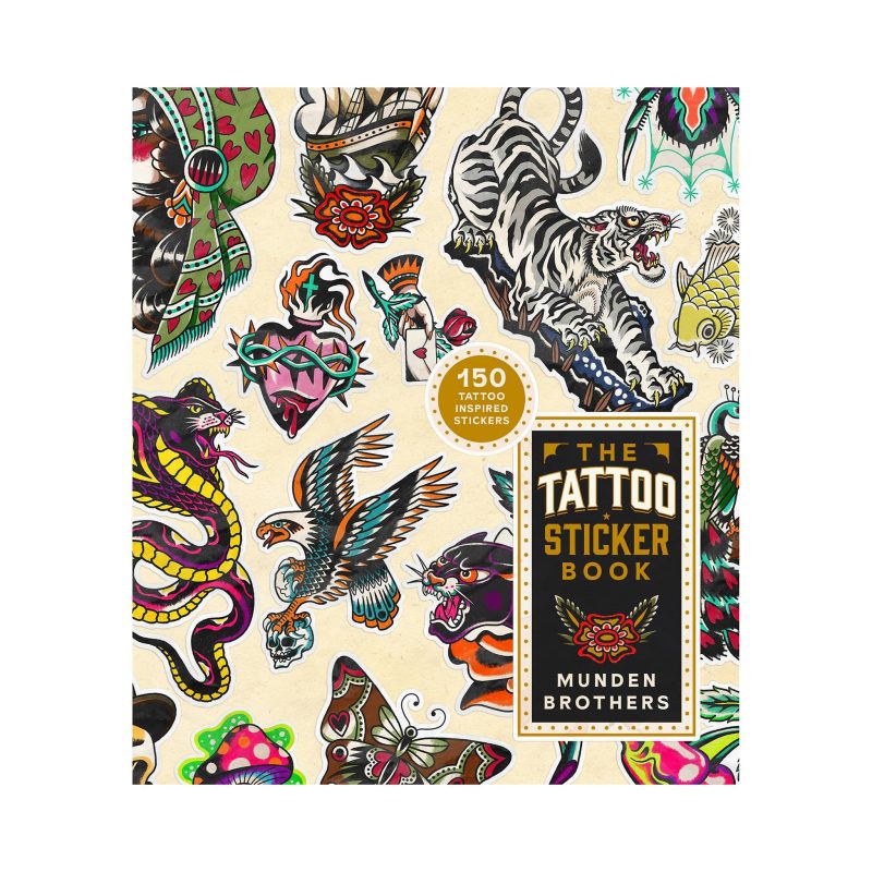 chronicle laurence king the tattoo sticker book paperbackbook front cover 9781399621915