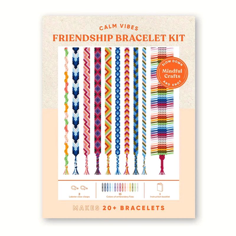 chronicle mindful crafts calm vibes friendship bracelet kit box front 9781797220963