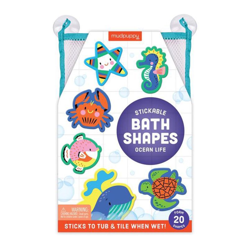 chronicle ocean life stickable foam bath shapes foam bath shapes mudpuppy 01 9780735367845