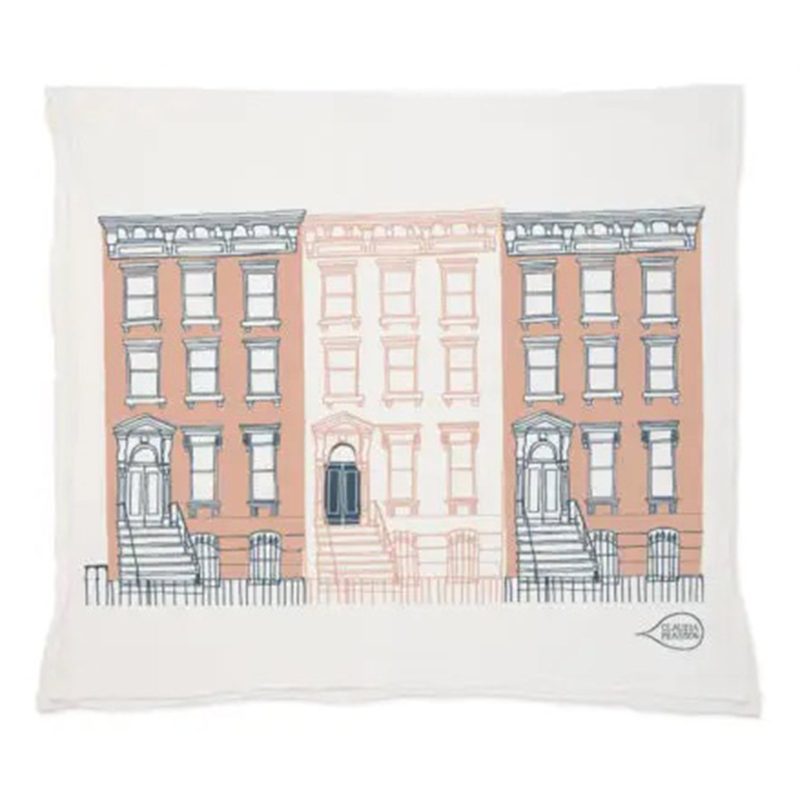 claudia pearson pink brownstones cotton tea dish kitchen towel