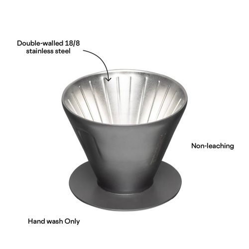 corkcicle coffee pour over brew in ceramic slate overhead view