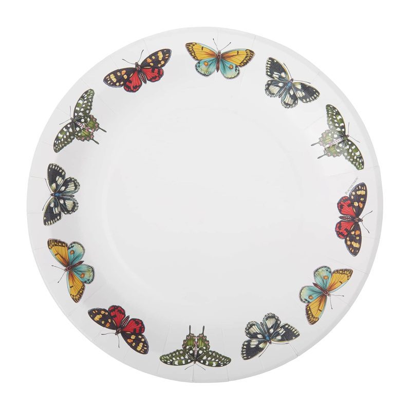 cr gibson TW12 25236 botanical garden paper party dinner plate