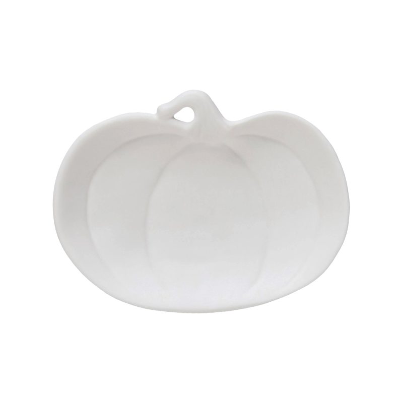 creative coop cf3529 white stoneware pumpkin shaped dish