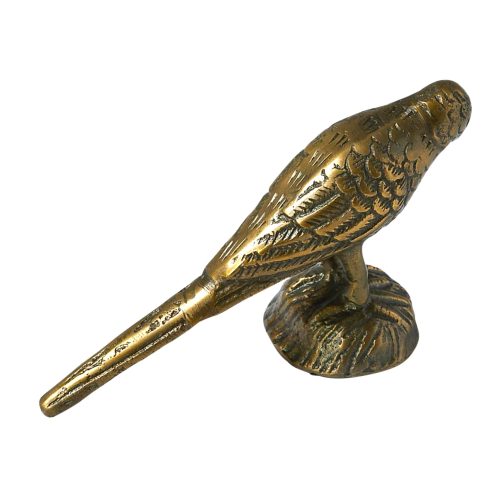 creative coop df7070 cast aluminum bird in antique gold finish top view