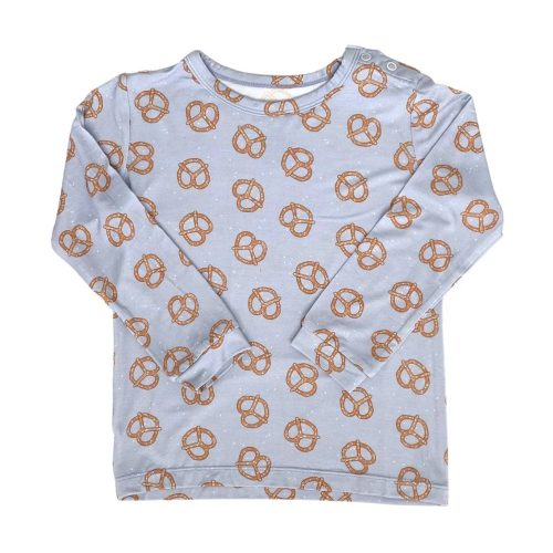 dear perli toddler pajama set in pretzel twists top only