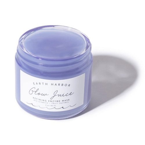 earth harbor GLOW101 glow juice refining enzyme mask jar packaging open