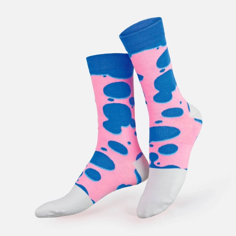 eat my socks EMSNOSCLALA lava lamp unisex crew socks on foot form