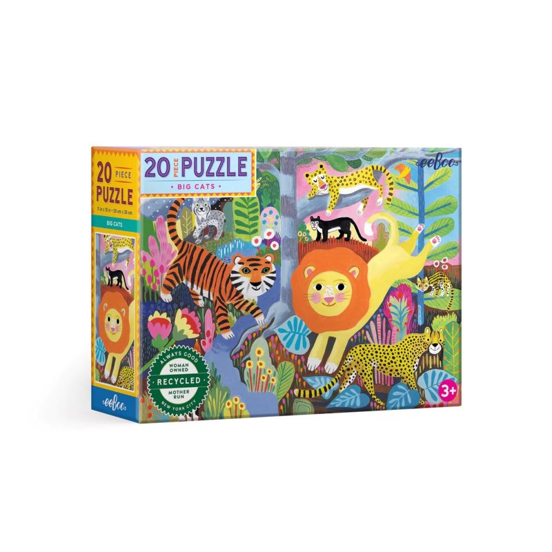 eeboo 01 big cats 20 pc puzzle 142739