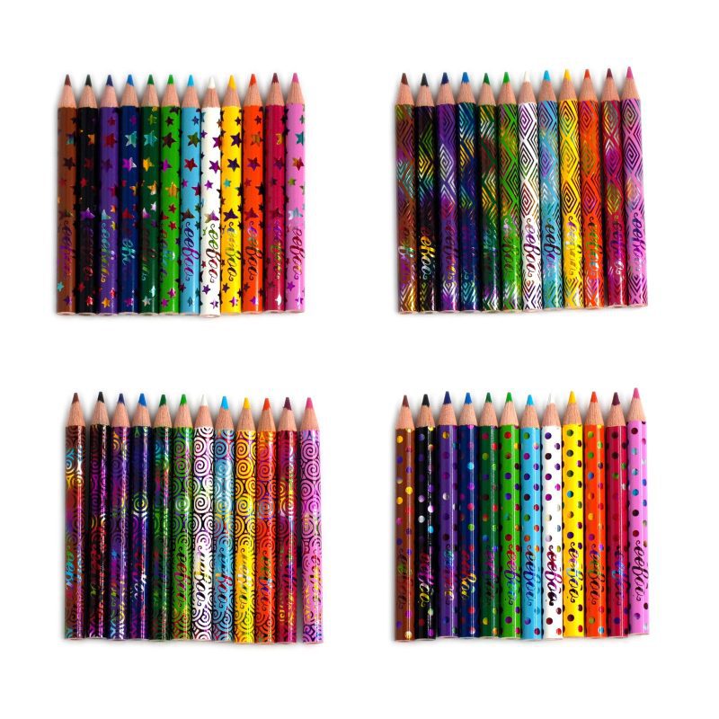 eeboo ASSP7 woodland holiday set of 12 small color pencils in 4 styles