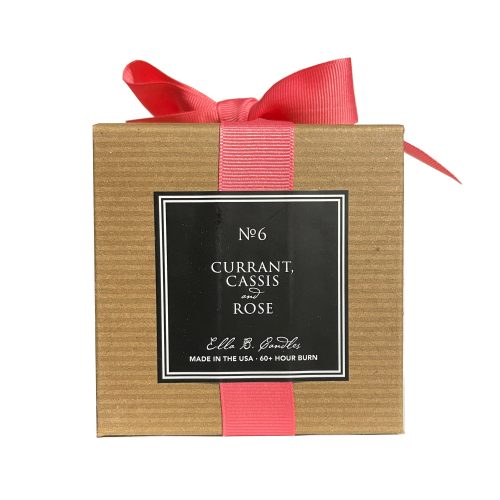 ella b candles all you need is mom coral rose scented soy wax candle in kraft box back view