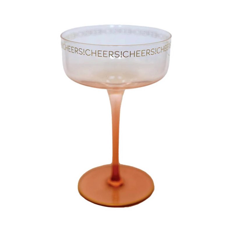 emergency confetti cheers pink coupe glass