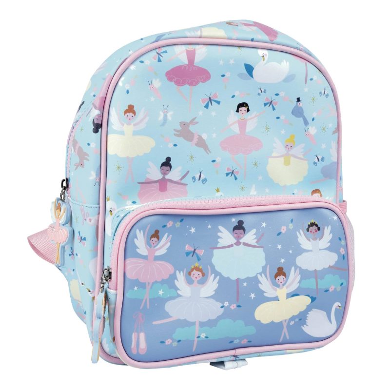 floss and rock 42P6356 enchanted pale blue kids backpack front angle