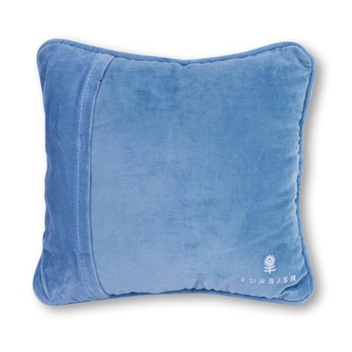 furbish studio i am rsvping as pending needlepoint decorative pillow solid blue velvet back