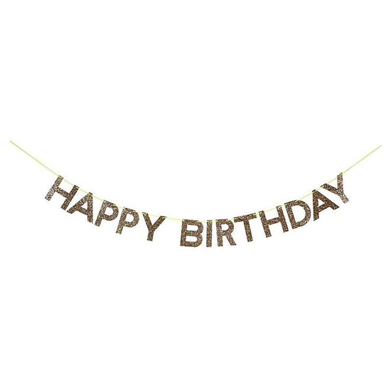 gold birthday garland