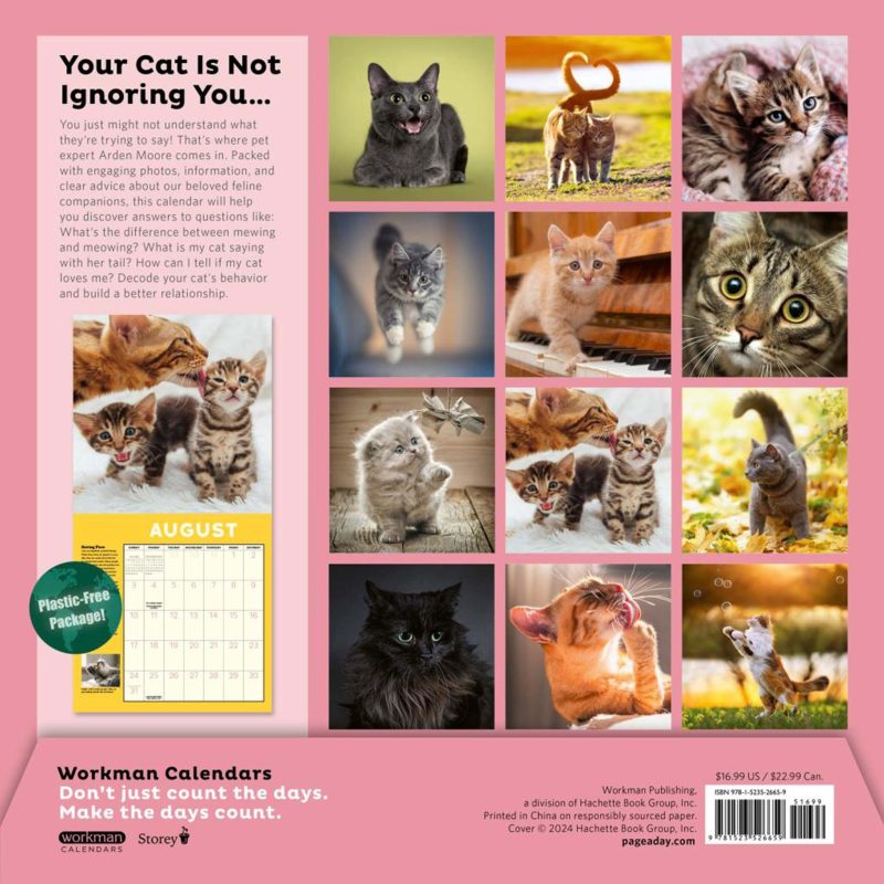 hachette 03 how to speak cat wall calendar 9781523526659