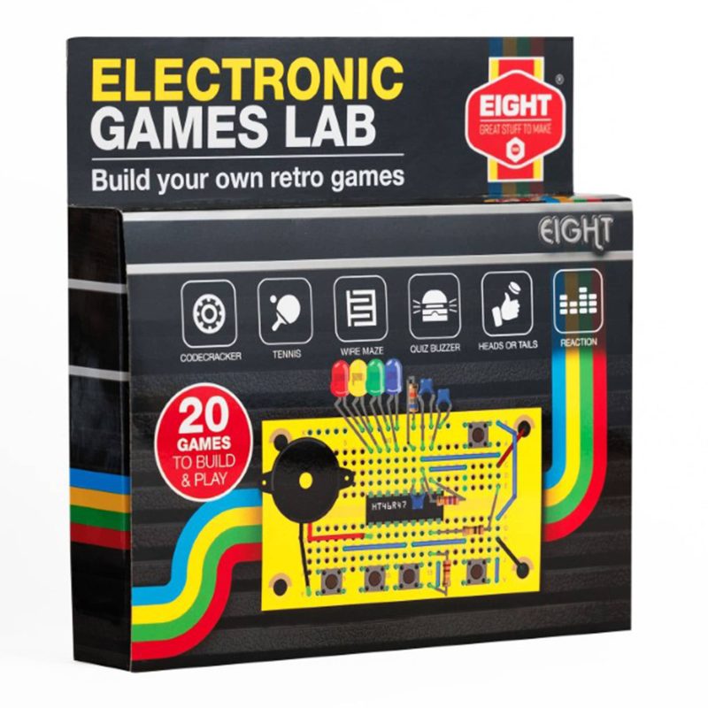 hq kites eight electronicgames lab kit in box packaging front view