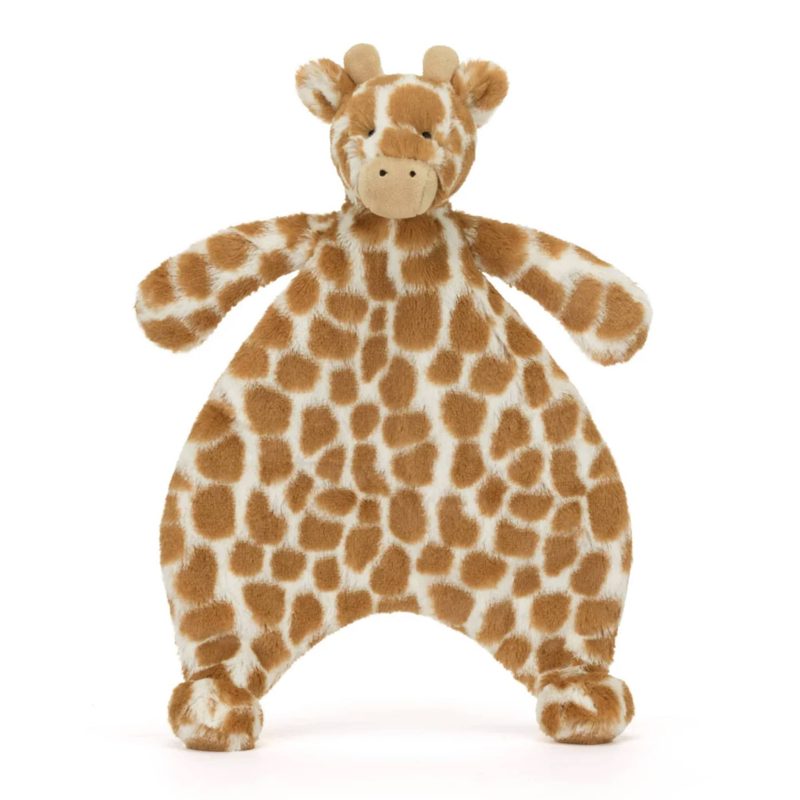 jellycat baby bashful giraffe comforter flat