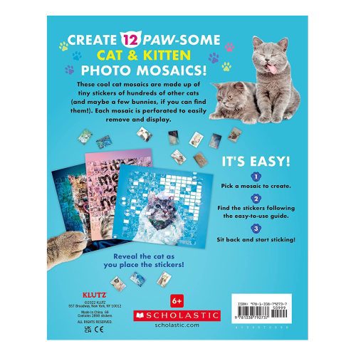 klutz sticker photo mosaic cats and kittens back cover