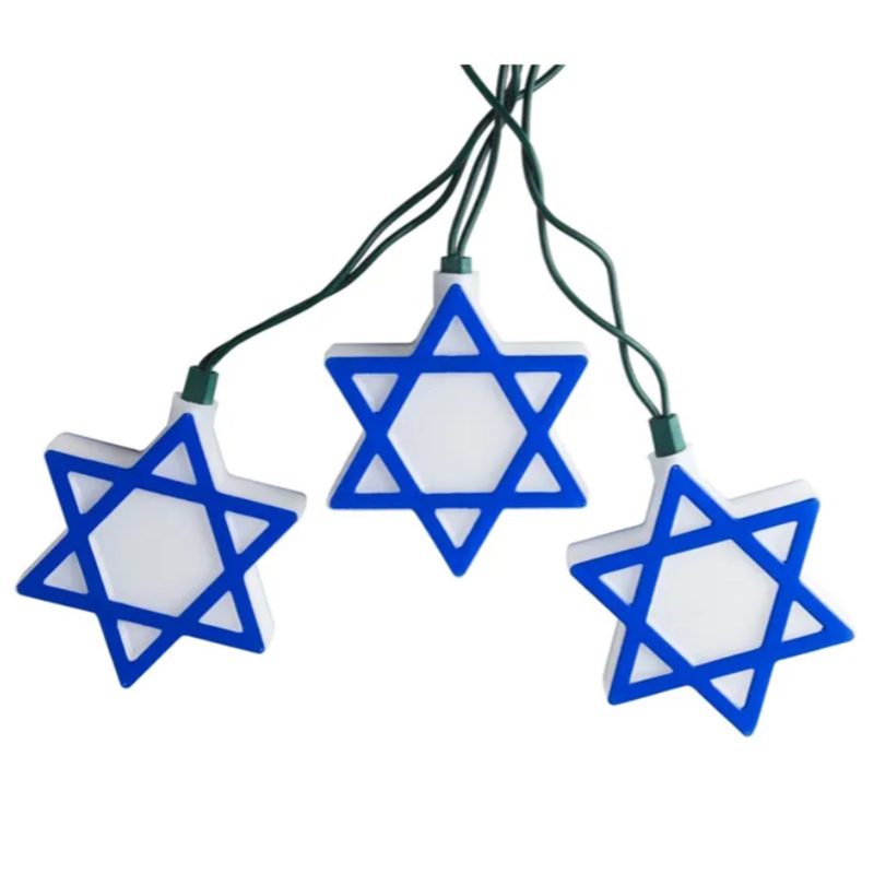 kurt adler light hanukkah star of david light set 02 143456