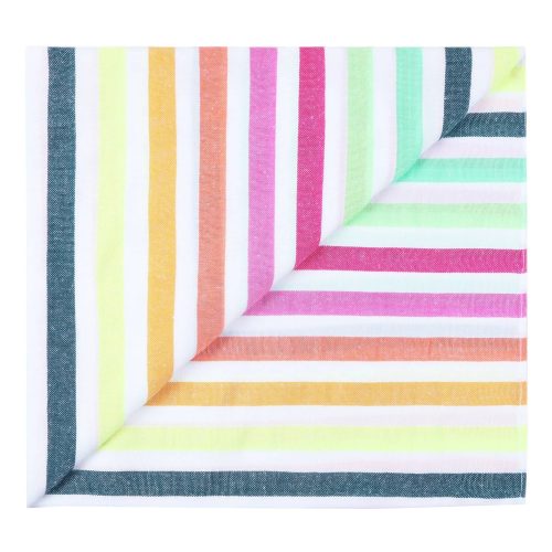 las bayadas la gloria colorful striped beach blanket towel folded in a square