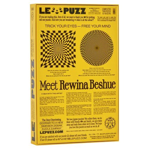 le puzz 500 piece new dimensions jigsaw puzzle in box packaging back