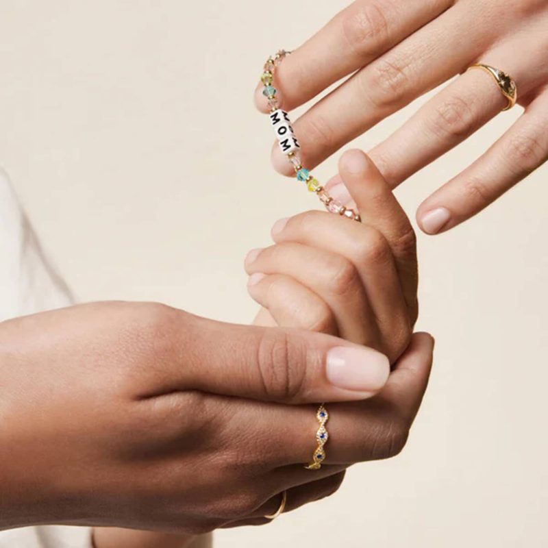 little words project mom sunshower beaded elastic bracelet in hands