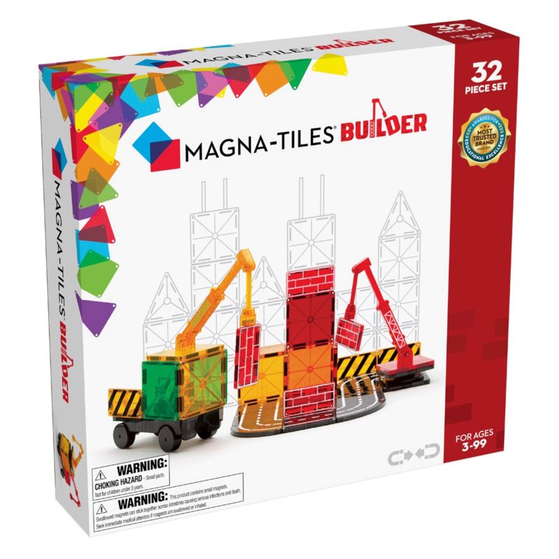 magna tiles builder 32 piece building set box front