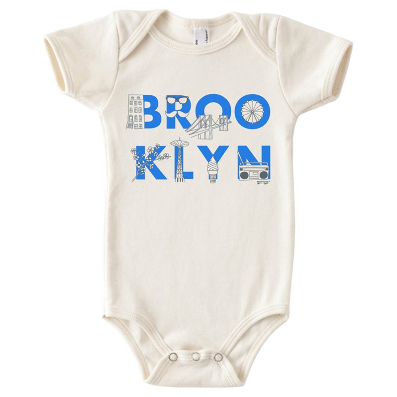 maptote brooklyn font onesie 2048