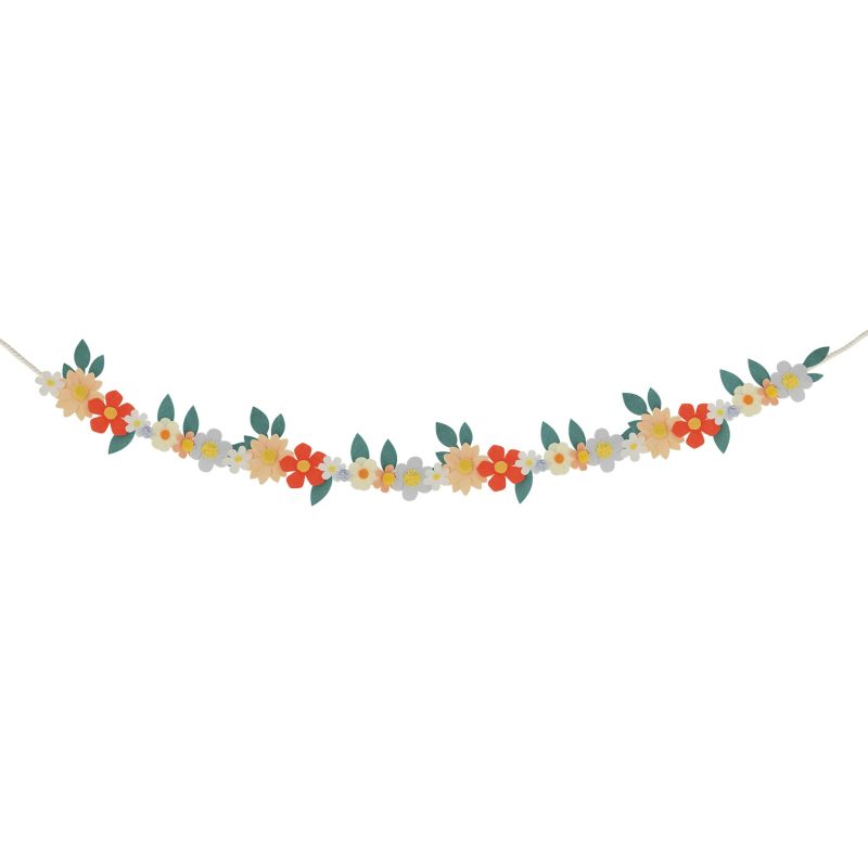 meri meri 226008 felt flower garland spring easter party supplies full length