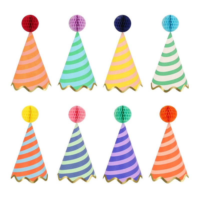 meri meri stripe party hats 158993