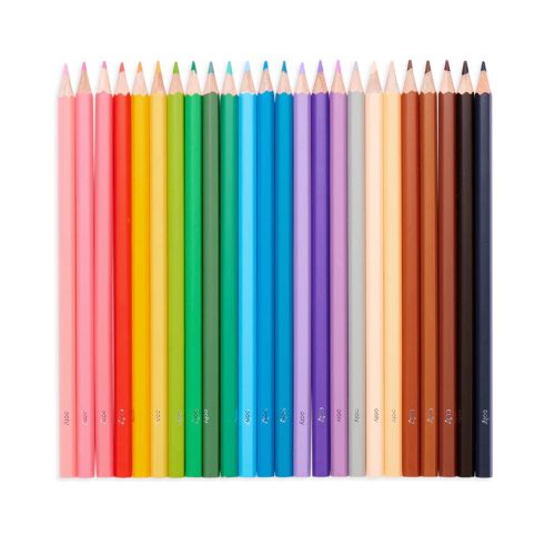 ooly 128 169 color together colored pencils set of 24 lined up in row