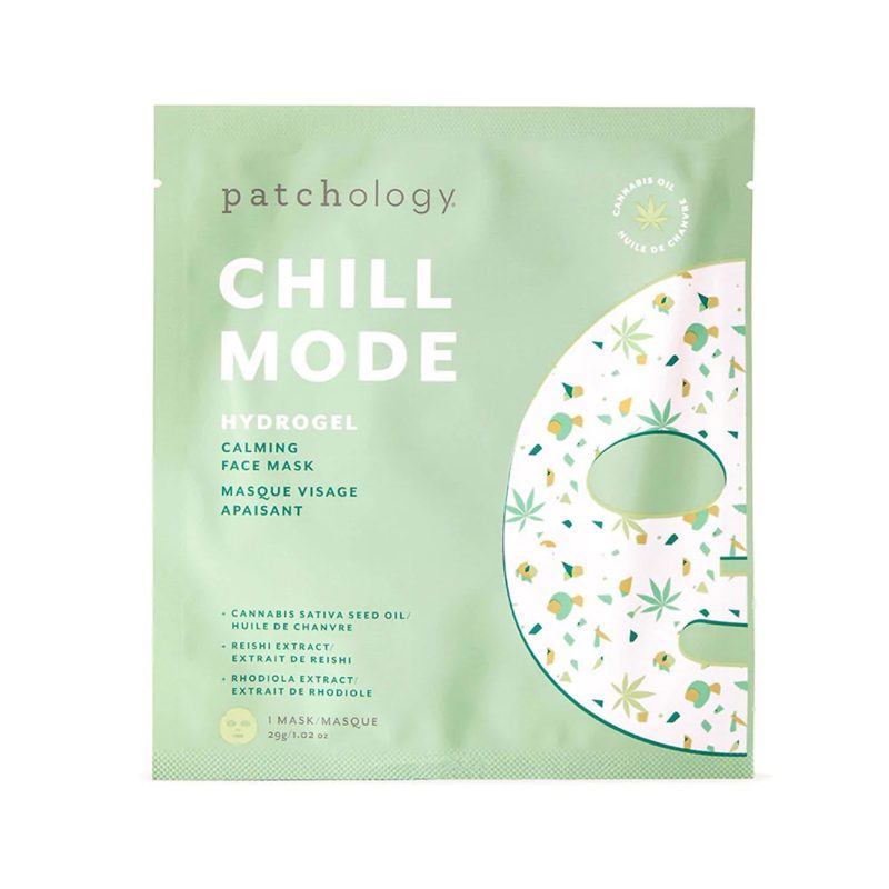 patchology chill mode hydrogel calming face sheet mask in packaging