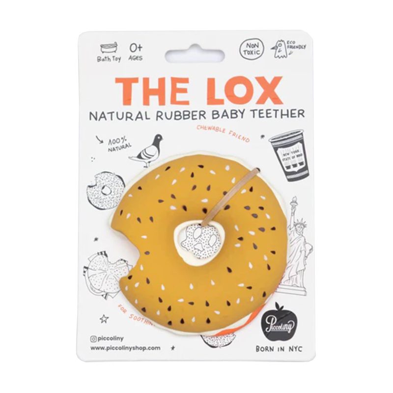 piccoliny BABRTE the lox natural rubber baby teether bath toy on card