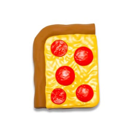 piccoliny CCPS camerons corner pepperoni pizza slice natural rubber baby teether front