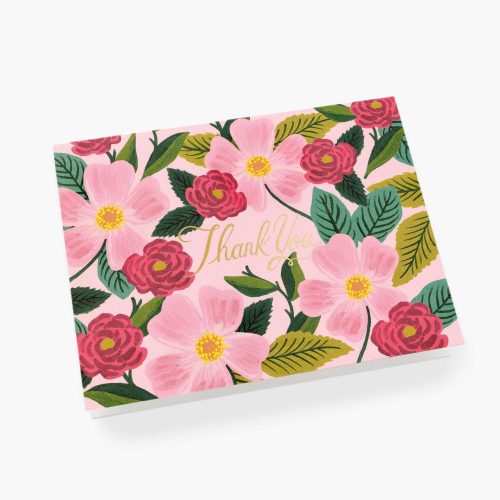 rifle paper 02 rose garden thank you greeting card 149552