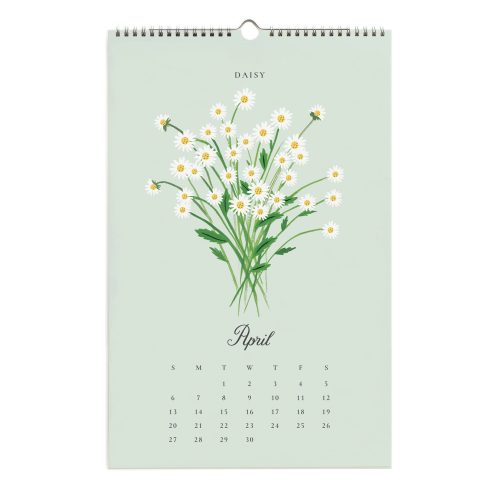 rifle paper CAL085 2025 say it with flowers illustrated wall calendar april