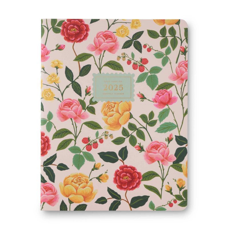 rifle paper PLA012 roses 12 month appointment notebook front cover