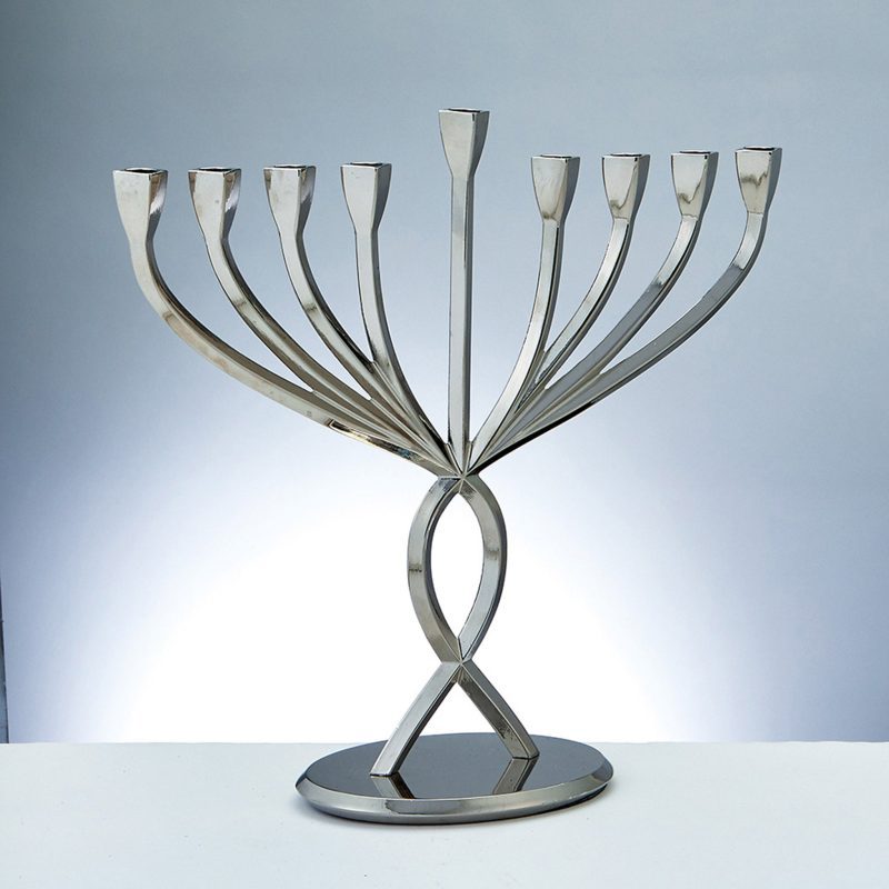 rite lite MP 365 facets of light aluminum chrome finish menorah