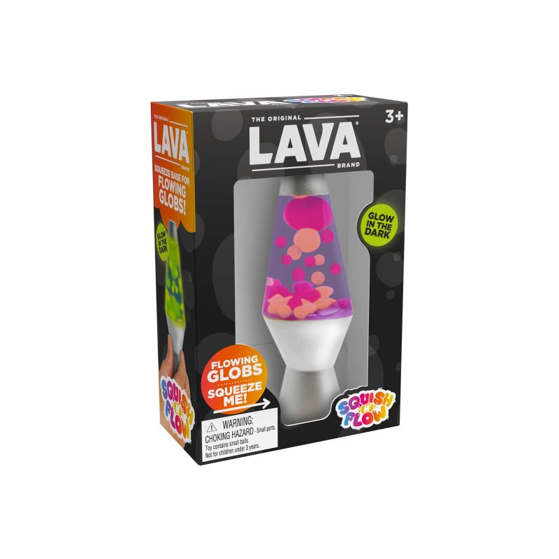 schylling LVGS lava squish and flow mini lava lamp in box front view