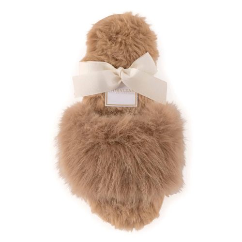 shiraleah 33 28 112CA maude house slippers in camel in ribbon packaging