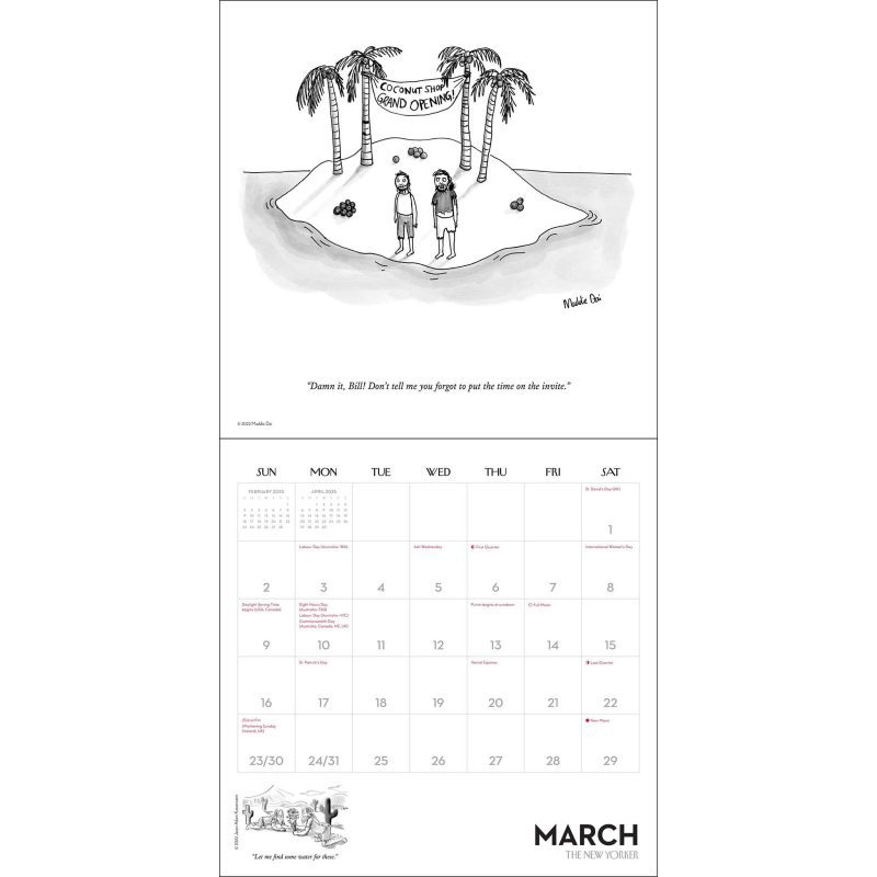 simon schuster 02 cartoons from the new yorker 2025 wall calendar 9781524887001